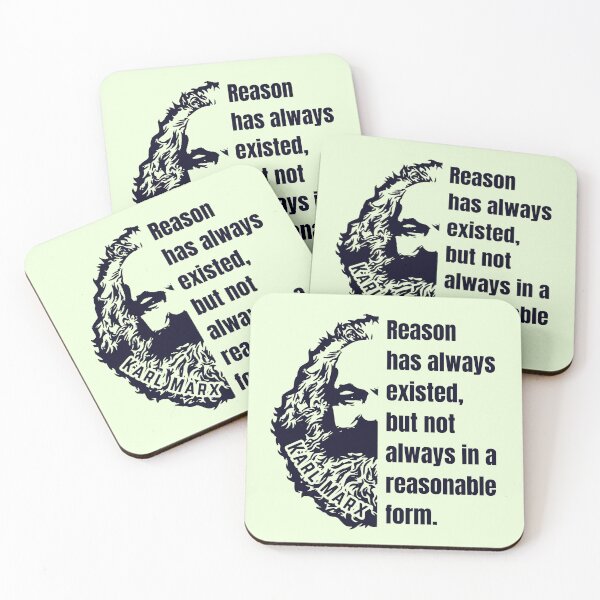 Item preview, Karl Marx portrait and quote: Reason has always existed, but not always in a reasonable form. designed and sold by artbleed.