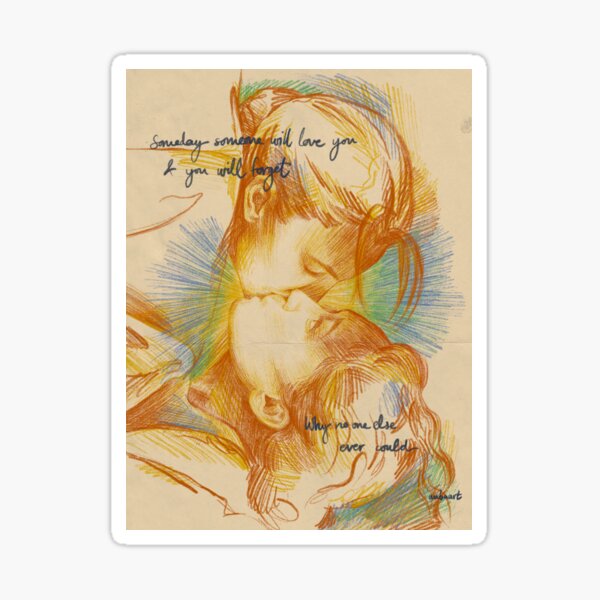 Killing Eve Kiss Illustration Sticker