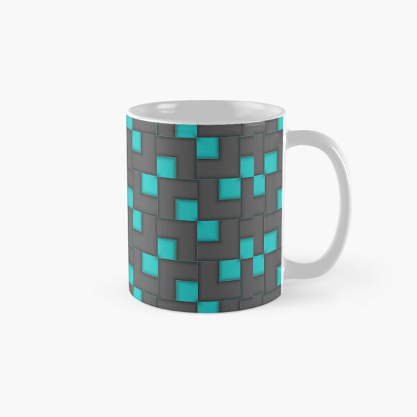 Item preview,    Teal and grey squares tile pattern . designed and sold by TenderSoar.