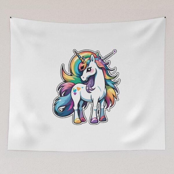 Item preview, Colorful, magnificent unicorn – a magical creature filled with joy of life designed and sold by digistampdesign.