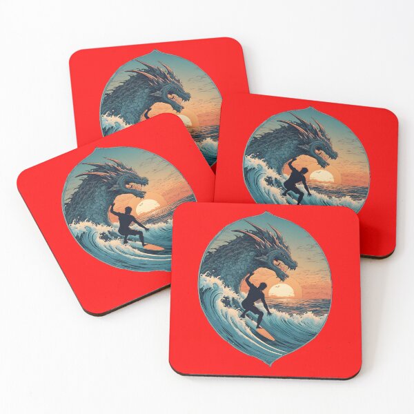 Item preview, Dragon surfing Luck and Prosperity: Year of the Dragon 2024 designed and sold by leyfinder.