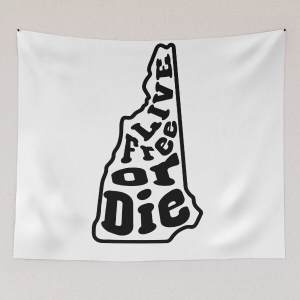 Item preview, Live Free or Die - Bold New Hampshire Silhouette designed and sold by ElLocoMus.