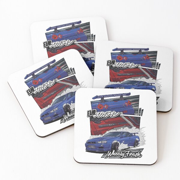 Item preview, Blue Nissan GTR Manga Comic Design - WheelyFresh designed and sold by Wheelyfresh.