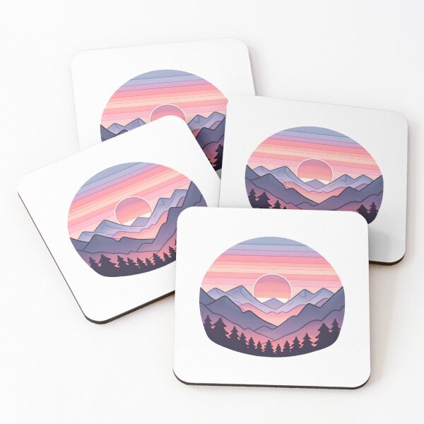 Item preview, Sunset Hues over Mountain Peaks designed and sold by UmbrellaStudio1.