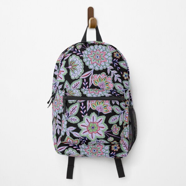 Item preview, Pretty boho flowers - Black designed and sold by Illustrated by Nat.