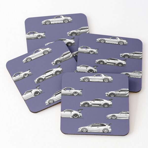 Item preview, Japanese Automotive Excellence - Iconic Cars in Sleek Minimalist Design designed and sold by MnDShirts.