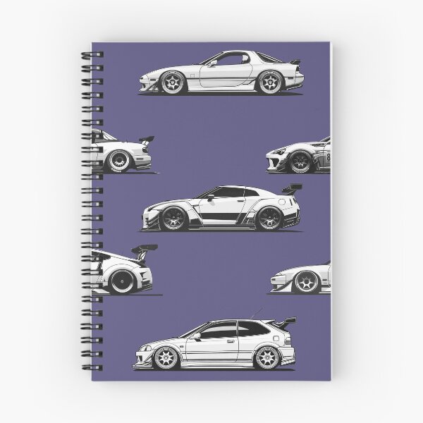 Item preview, Japanese Automotive Excellence - Iconic Cars in Sleek Minimalist Design designed and sold by MnDShirts.
