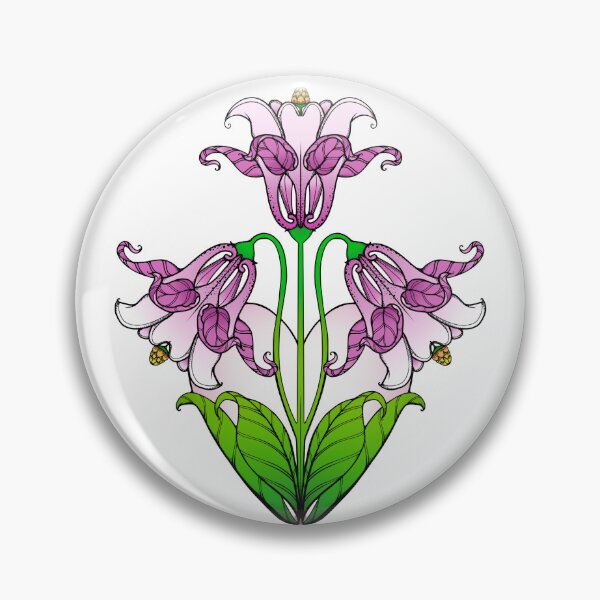 Item preview, Art Nouveau Purple Love Heart Iris designed and sold by stickypixie.