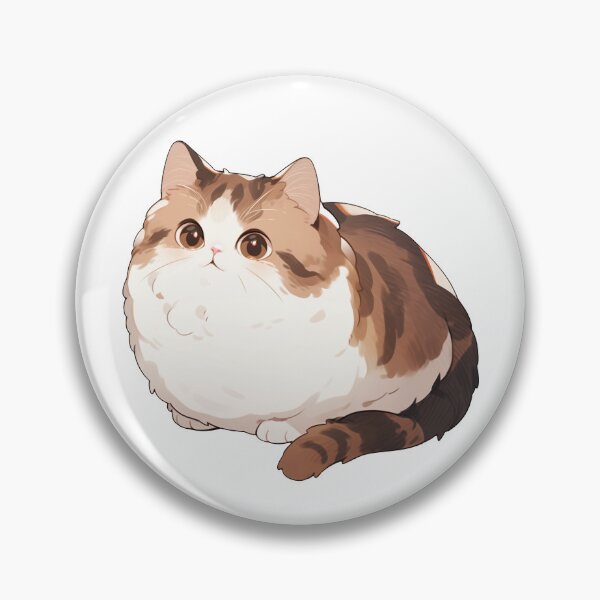 Item preview, Cute Kawaii Big Fluffy Cat designed and sold by CozyKawaiiArt.