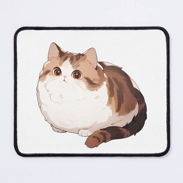 Item preview, Cute Kawaii Big Fluffy Cat designed and sold by CozyKawaiiArt.