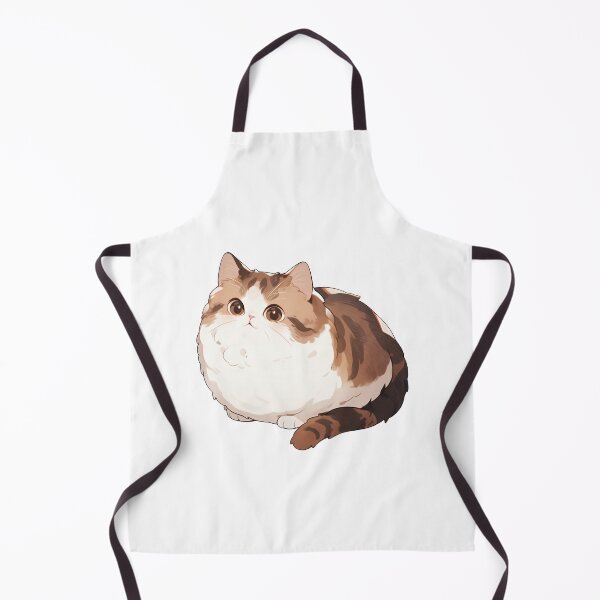 Item preview, Cute Kawaii Big Fluffy Cat designed and sold by CozyKawaiiArt.