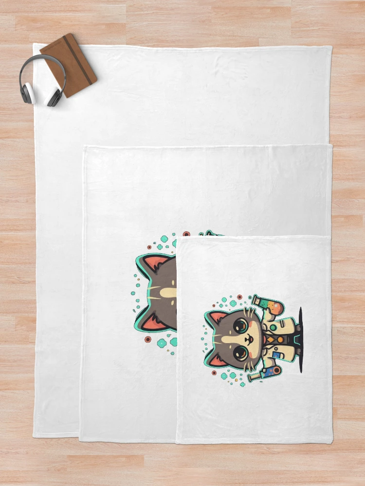 Thumbnail 5 of 6, Throw Blanket, Lab cat designed and sold by StickerStyleHub.