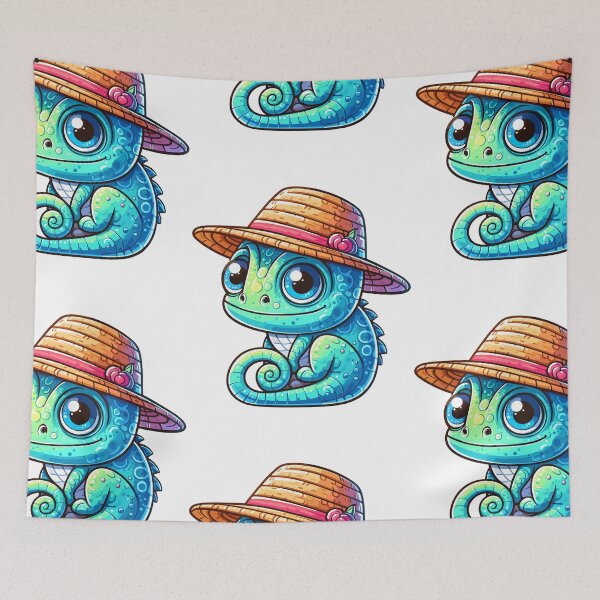 Item preview, Cool Chameleon in Hat designed and sold by ArtfulWeave.