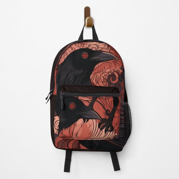 Item preview, Black Ravens on Red Floral Pattern designed and sold by GothiCally.