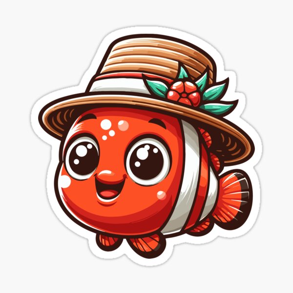 Item preview, Stylish Clownfish with Hat designed and sold by ArtfulWeave.