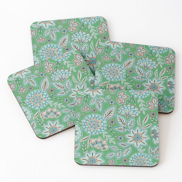 Item preview, Pretty boho flowers - Green designed and sold by Illustrated by Nat.