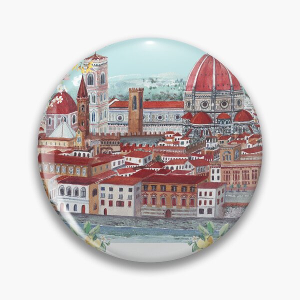 Artikelvorschau, Florenz-Illustration mit Dom von Katarina Roccella entworfen und verkauft von Katarina Roccella.