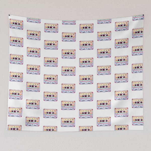 Item preview, Retro Love-Themed Cassette with Pastel Tones designed and sold by UmbrellaStudio1.