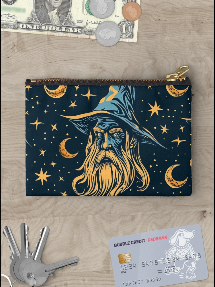 Thumbnail 3 of 4, Zipper Pouch, Tiled Wizard Pattern designed and sold by dcrc.