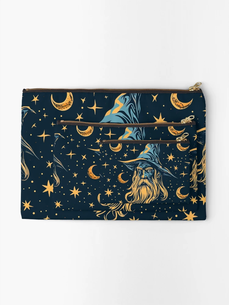 Thumbnail 2 of 4, Zipper Pouch, Tiled Wizard Pattern designed and sold by dcrc.