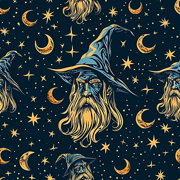Artwork thumbnail, Tiled Wizard Pattern by dcrc