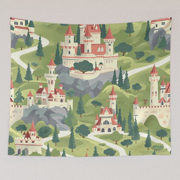 Item preview, Tiled Medieval Castle Pattern designed and sold by dcrc.