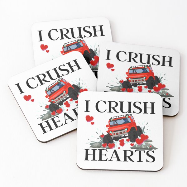 Item preview, Kids Valentines Day Monster Truck Boys Toddler I Crush Hearts T-Shirt designed and sold by Mich' Micha ⭐⭐⭐⭐⭐.