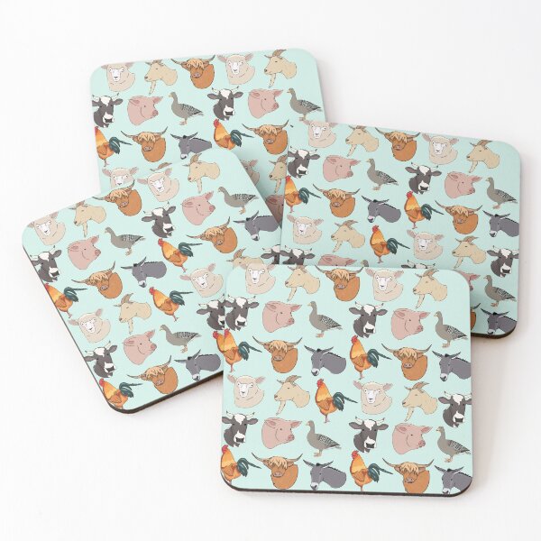 Item preview, Funky farm animal pattern designed and sold by SheepLane.