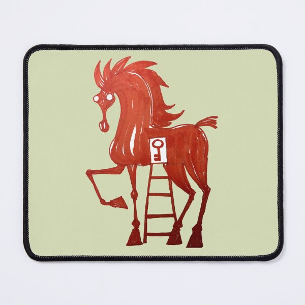 Item preview, big red horse with a ladder and a key in itn ito hits designed and sold by duxpavlic.
