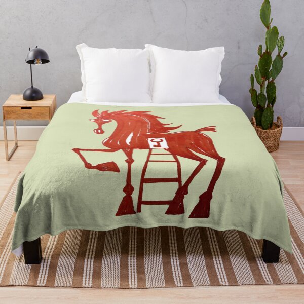 Item preview, big red horse with a ladder and a key in itn ito hits designed and sold by duxpavlic.