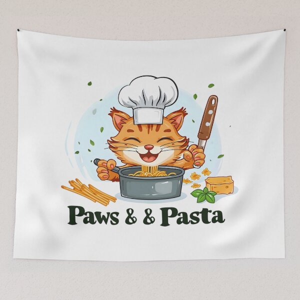 Item preview, Whiskerlicious Wonders: 'Paws & Pasta designed and sold by AI-Only Creations.