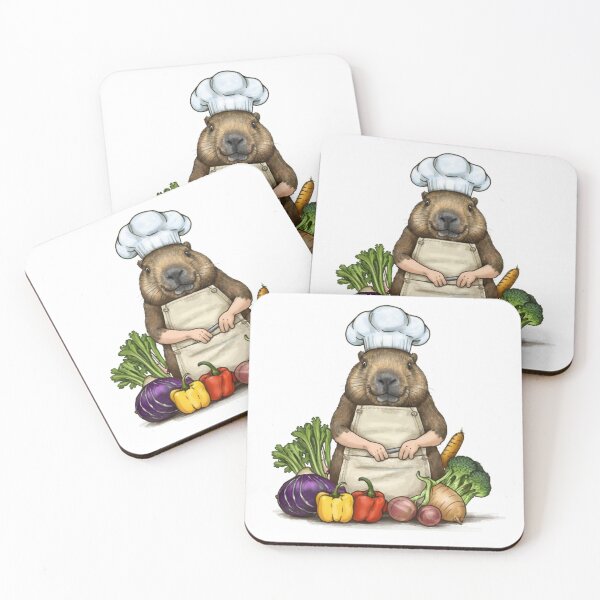 Item preview, Little Chef Funny Capybara Plush designed and sold by SoupremeLTD.