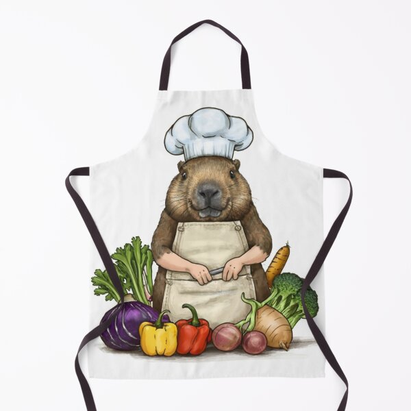 Item preview, Little Chef Funny Capybara Plush designed and sold by SoupremeLTD.