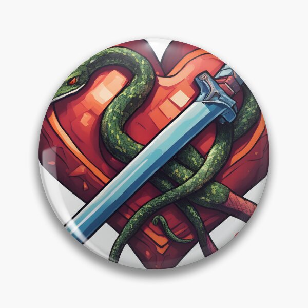 Item preview, Abstract image with a snake, a sword and a heart designed and sold by Absolwent.