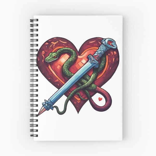 Item preview, Abstract image with a snake, a sword and a heart designed and sold by Absolwent.