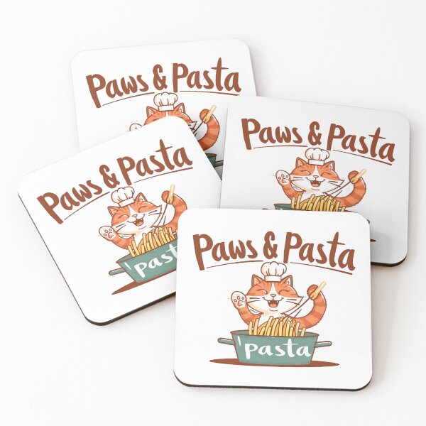 Item preview, Feline Feast Fiesta: 'Paws & Pasta' designed and sold by AI-Only Creations.
