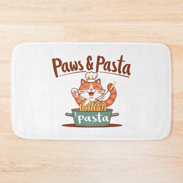 Item preview, Feline Feast Fiesta: 'Paws & Pasta' designed and sold by AI-Only Creations.