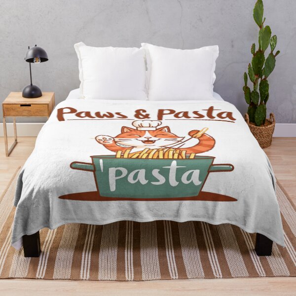 Item preview, Feline Feast Fiesta: 'Paws & Pasta' designed and sold by AI-Only Creations.