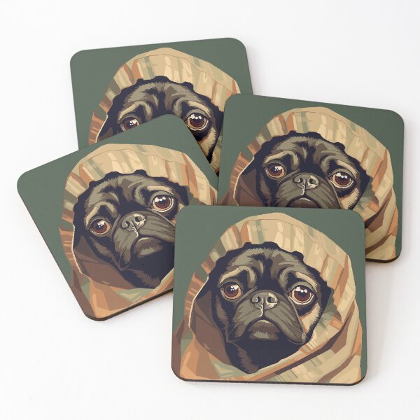 Item preview, Cute Pug Blanket Pixel Art Illustration designed and sold by LVTFCOarts.