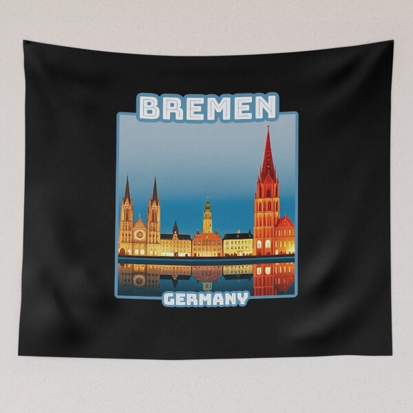 Item preview, Architectural landscape of Bremen, Germany. Beautiful travel design. designed and sold by Unitepeople.