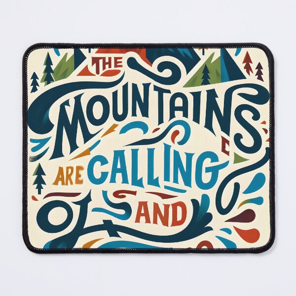Item preview, the mountains are calling and i must go, typography designed and sold by maxmaj.