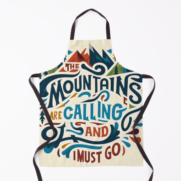 Item preview, the mountains are calling and i must go, typography designed and sold by maxmaj.