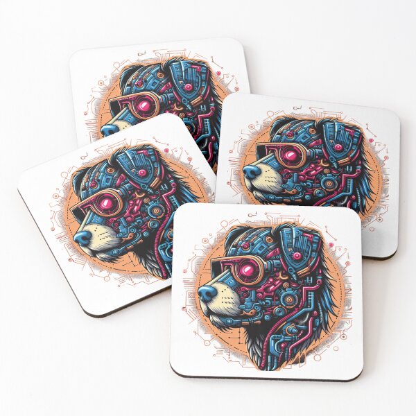 Item preview, Dog with Neon Glasses designed and sold by MrAI-Store.