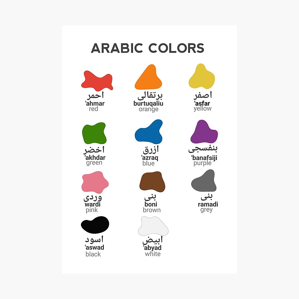 Arabic Colors for Kids: Discover, Learn, and Play Poster