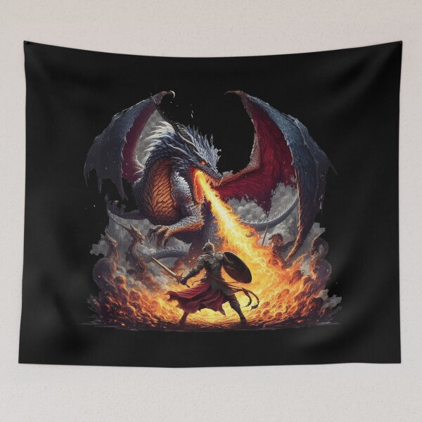 Item preview, Knight fighting a Dragon designed and sold by JoeDusosky.