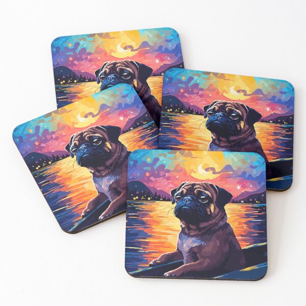 Item preview, Pug Boat Synth Retro Pixel Art Illustration designed and sold by LVTFCOarts.