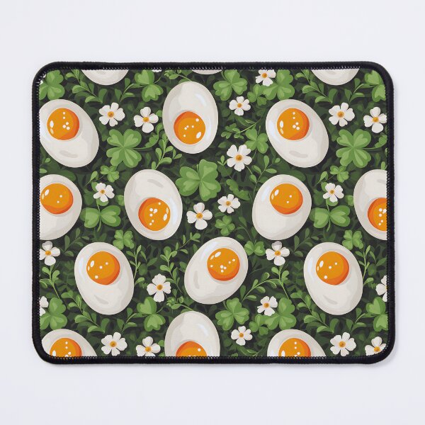 Item preview, Luck on Your Plate: Fried Eggs with Clover Charm designed and sold by PixelCatalyst.