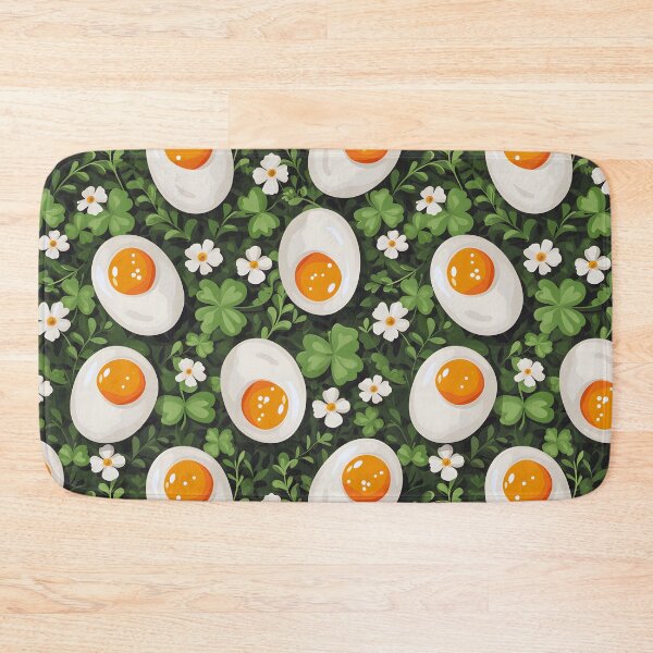 Item preview, Luck on Your Plate: Fried Eggs with Clover Charm designed and sold by PixelCatalyst.