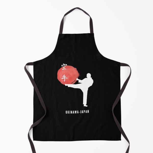 Artikelvorschau, Karate-Design-T-Shirt – Okinawa-Karate-Design – Karate-Kick-Kunst – Kanji-Design – entworfen und verkauft von PowerKanjiFit.