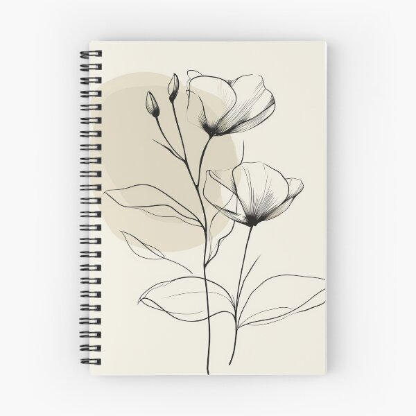 Item preview, Elegant Floral Line Art Print, Minimalist Botanical Design, Modern Home Decor, Black and White Floral Illustration designed and sold by abartisanstudio.